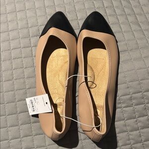 Kohl's Nude and Black Flats